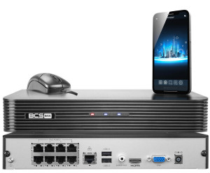 Sieciowy rejestrator 8 kanałowy BCS-B-NVR0801-8P(2.0) do 8Mpx wbudowany switch POE