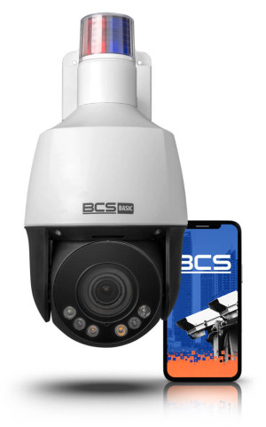 Outlet: Kamera obrotowa IP 5 Mpx BCS-B-SIP154SR5L1(2.0) z alarmami świetlnymi i dźwiękowymi