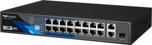 Switch 16 portowy BCS-B-SP1602G-1SFP PoE 100Mbps
