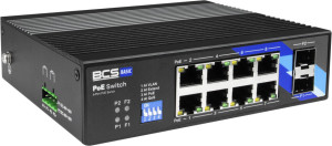 BCS-B-ISP08G-2SFP BCS switch PoE 8 portowy szyna DIN