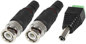 Komplet wtyków złączy do jednej kamery BNC
