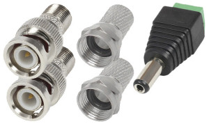 Komplet wtyków złączy do jednej kamery