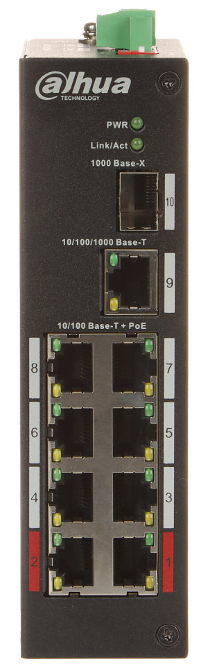 Switch przemysłowy POE DH-PFS3110-8ET-96 8-portowy SFP Dahua