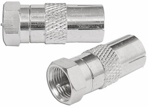 Przejście wtyk F na gniazdo antenowe