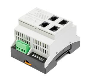 Switch PoE ATTE 4 portowy z wbudowanym zasilaczem na szynę TH35