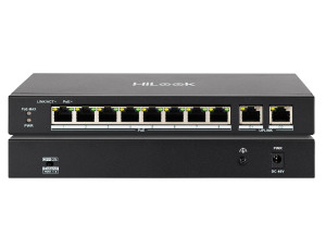 Switch HiLook by Hikvision NS-0310P-60, 8+2, 8x 10/100 Mb/s, 60W
