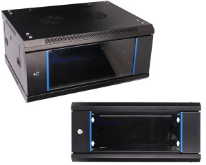 Szafa RACK Extralink 4U do złożenia 600x450 montowana na ścianie Czarna