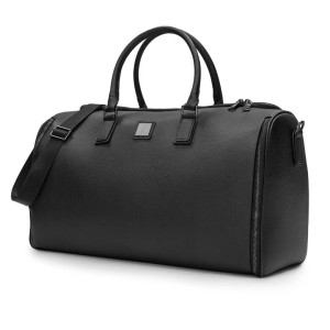 Męska elegancka torba podróżna weekendowa z pokrowcem na garnitur koszule 2w1 czarna | Suit Weekender