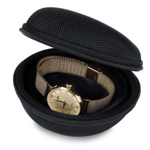 Podróżne etui na zegarek czarne nylon bezpieczny transport zegarka ochrona organizer pokrowiec | Watch Case