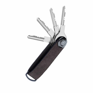 Organizer na klucze męski skórzany na 2-7 kluczy zamszowy brązowy | Key Organizer