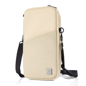 Etui na paszporty i dokumenty do samolotu praktyczny organizer
podróżny na paszporty, karty i inne akcesoria wodoodporny z RFID jasnobeżowy | Travel Organizer