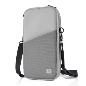 Etui na paszporty i dokumenty do samolotu praktyczny organizer
podróżny na paszporty, karty i inne akcesoria wodoodporny z RFID szary | Travel Organizer