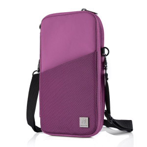 Etui na paszporty i dokumenty do samolotu praktyczny organizer
podróżny na paszporty, karty i inne akcesoria wodoodporny z RFID fioletowy | Travel Organizer