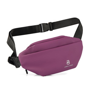 Wodoodporna nerka na ramię lub biodro z 3 komorami i miejscem na butelkę fioletowa rozmiar S | Crossbody Bag