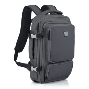 James Hawk Cabin Backpack | kabinowy plecak podróżny czarny do linii Ryan Air z USB na laptopa 14” cali wymiary 40x30x20