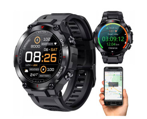 ZEGAREK MĘSKI SMARTWATCH K37 GPS PULS POL MENU IP68