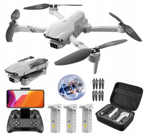 DRON F10 BEZSZCZOTKOWY KAMERY 4K TRYBY AUTO WIFI ZAWIS 2KM 3xAKU