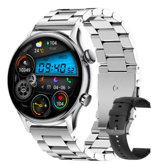 ZEGAREK SMARTWATCH HK8 AMOLED CIŚNIENIOMIERZ PULSOMETR 2PASKI J.POLSKI