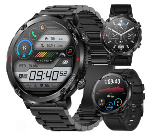 ZEGAREK MĘSKI SMARTWATCH T30 CIŚNIENIOMIERZ PULSOMETR ROZMOWY PL MENU