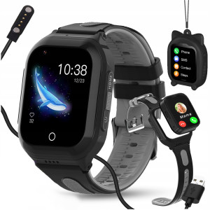 ZEGAREK SMARTWATCH 4G SIM DLA DZIECI I SENIORÓW LOKALIZACJA GPS ROZMOWY TELEFON WIDEO J.POLSKI