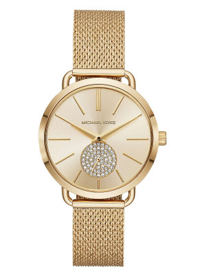 ZEGAREK DAMSKI MICHAEL KORS MK3844 PORTIA ZŁOTY ORYGINALNY + PUDEŁKO