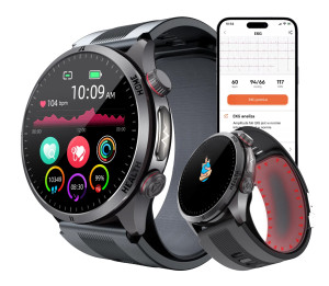 ZEGAREK KARDIOWATCH POMPOWANY MANKIET CIŚNIENIOMIERZ EKG CUKIER KREW BMI