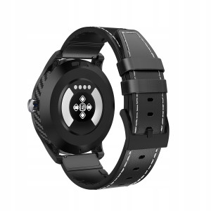 PASEK SKÓRZANY DO ZEGARKA SMARTWATCH DT98 CZARNY