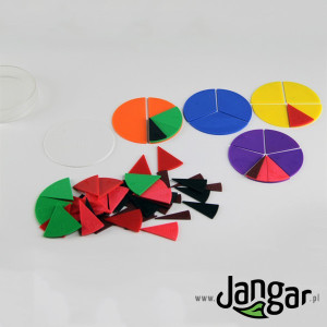 Kolorowe koła-ułamki, 10 szt.