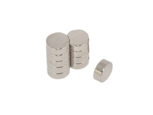 Magnesy neodymowe 10x4 mm, 10 szt.