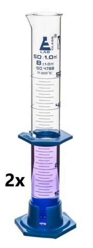 Cylinder miarowy (borokrzemian.), 50 ml, kpl. 2