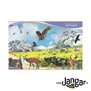 Plansza: krajobrazy polski – tatry wysokie, 130x90 cm, laminowana, z drążkami