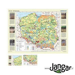 Mapa ścienna, 160x120 cm: polska. gleby - rodzaje