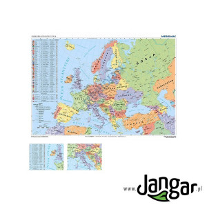 Mapa ścienna: mapa polityczna europy