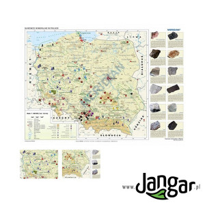 Mapa ścienna: surowce mineralne w polsce