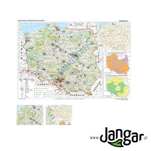 Mapa ścienna: degradacja środowiska w polsce
