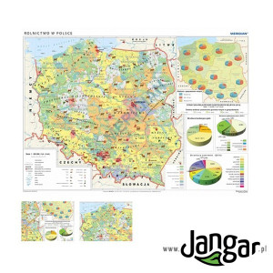 Mapa ścienna: rolnictwo w polsce - uprawy i struktura użytkowania ziemi