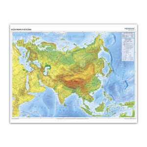 Mapa ścienna: azja - ścienna mapa fizyczna