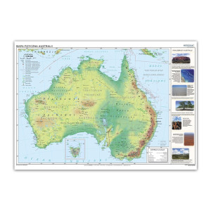 Mapa ścienna: australia - ścienna mapa fizyczna