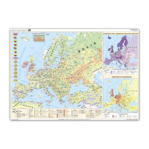 Mapa ścienna: mapa gospodarcza europy