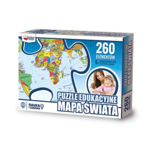 Puzzle edukacyjne mapa świata