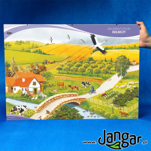 Plansza w antyramie: krajobrazy polski – rolniczy 70x50 cm