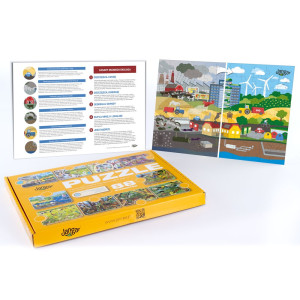 Puzzle młody ekolog, 88 elementów + podkładka, w zamykanym pudełku