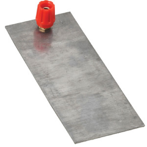 Płytka z zaciskiem bananowym – ołowiana, 125x50 mm