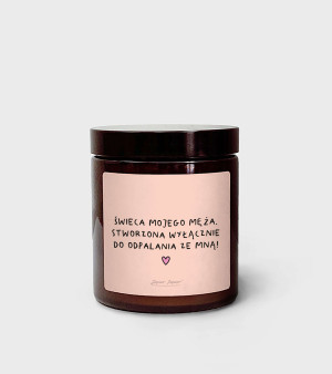 Świeca sojowa na Dzień Chłopaka - Mojego męża - 180 ml