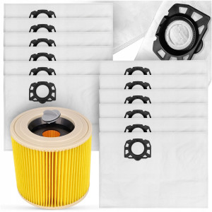 12X Worki Filtr Do Odkurzacza Karcher Wd3 Kfi 357 V17 V15 V19 Se3001 Mocne