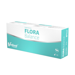 Synbiotyk - probiotyk i prebiotyk dla psa Flora Balance VetFood 60 kaps.