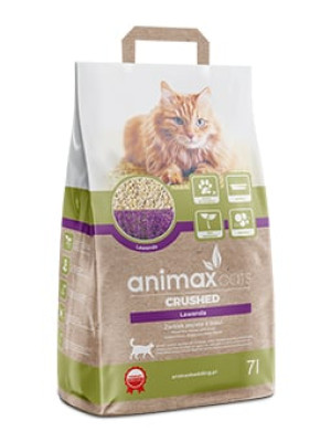 Żwirek drewniany kruszon zbrylający Lawenda Animax Cats - 20l