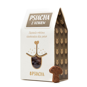 Pieczone Ciasteczka dla psa Dzik z żurawiną Psiacha 100g