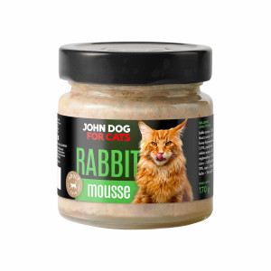 Karma mokra dla kotów Królik Mus 170g John Dog for Cats