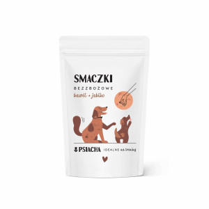 Bezzbożowe smaczki dla psa Bawół z jabłkami Psiacha 80g